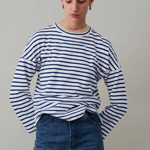 Caron Callahan - Miles Shirt - Blue Stripe - Small